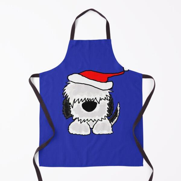 Item preview, Funny Cool Old English Sheepdog with Santa Hat Christmas designed and sold by Nature's Fancy.