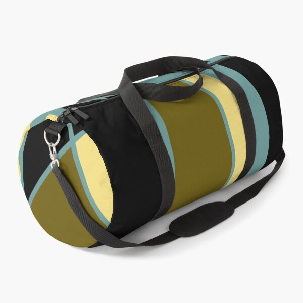 Artikelvorschau, Geometric vintage Mid century mikado Stripes gold turquoise entworfen und verkauft von Move-Art.
