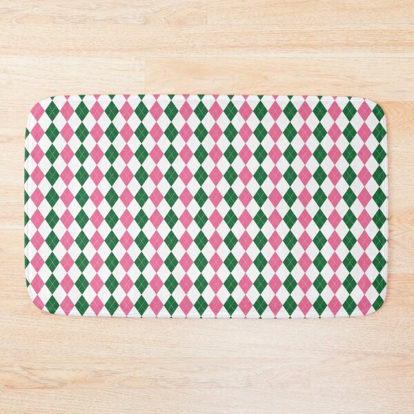 Item preview, Green Pink and White Argyle Pattern Diamond Checks designed and sold by SqueakyRicardo.