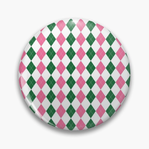Item preview, Green Pink and White Argyle Pattern Diamond Checks designed and sold by SqueakyRicardo.