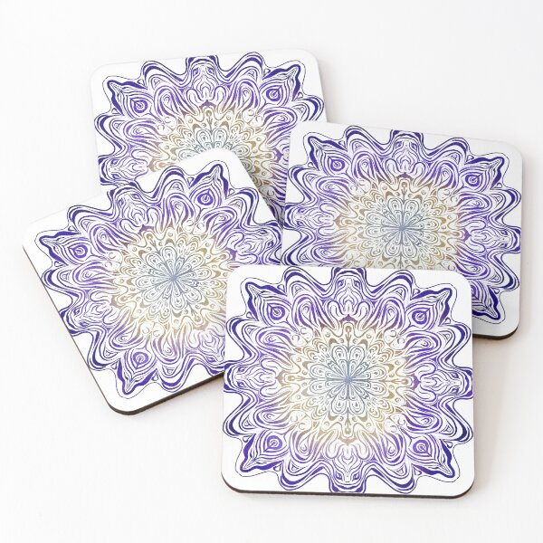 Item preview, Purple, Gold and Teal Swirly Mandala Pattern designed and sold by Zurickdesigns.