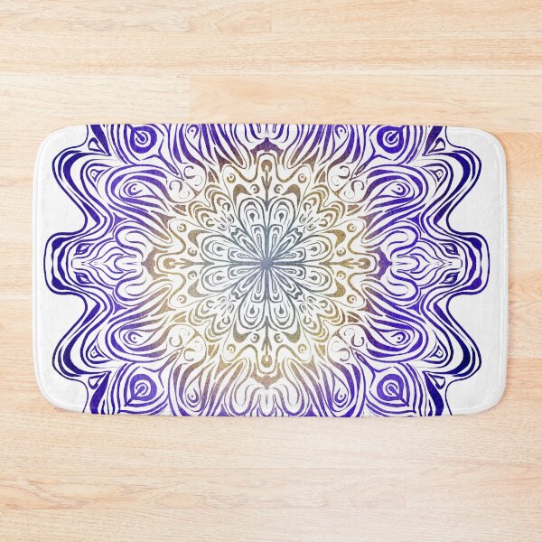 Item preview, Purple, Gold and Teal Swirly Mandala Pattern designed and sold by Zurickdesigns.