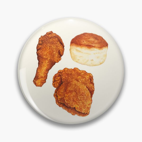 Artikelvorschau, Fried Chicken & Biscuit Pattern - Weiß entworfen und verkauft von Kelly Gilleran.