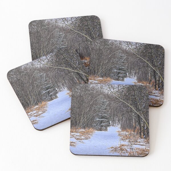 Item preview, Winter trail illustration designed and sold by CanadianWild418.