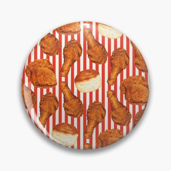 Item preview, Fried Chicken & Biscuit Pattern - Red & White Stripe designed and sold by Kelly  Gilleran.