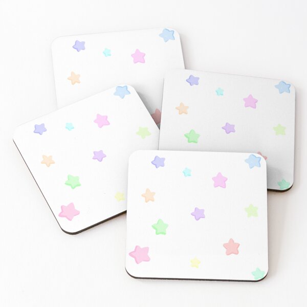 Item preview, pastel kawaii stars sticker pack (pastel rainbow / white) designed and sold by citrusapple.