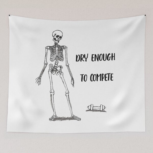 Item preview, Dry Enough To Compete Human Anatomy Skull design designed and sold by Artysneak.