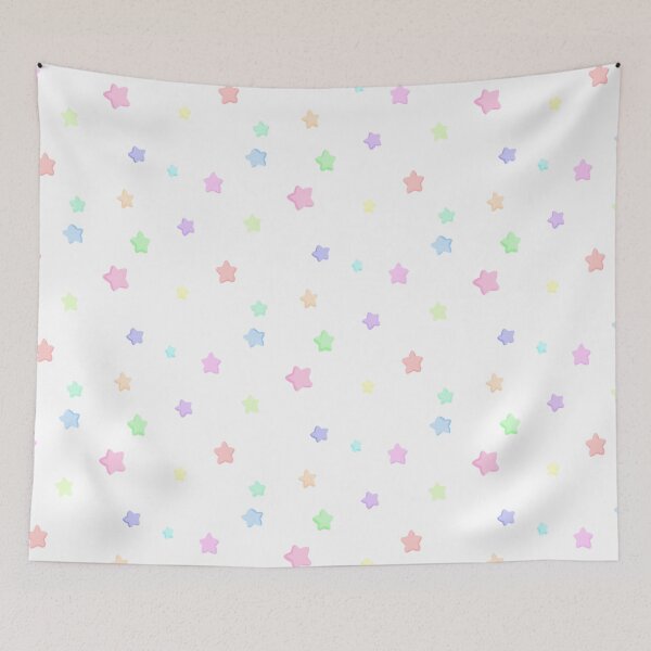Item preview, pastel kawaii stars sticker pack (pastel rainbow / white) designed and sold by citrusapple.