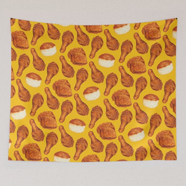 Item preview, Fried Chicken & Biscuit Pattern - Yellow designed and sold by Kelly  Gilleran.