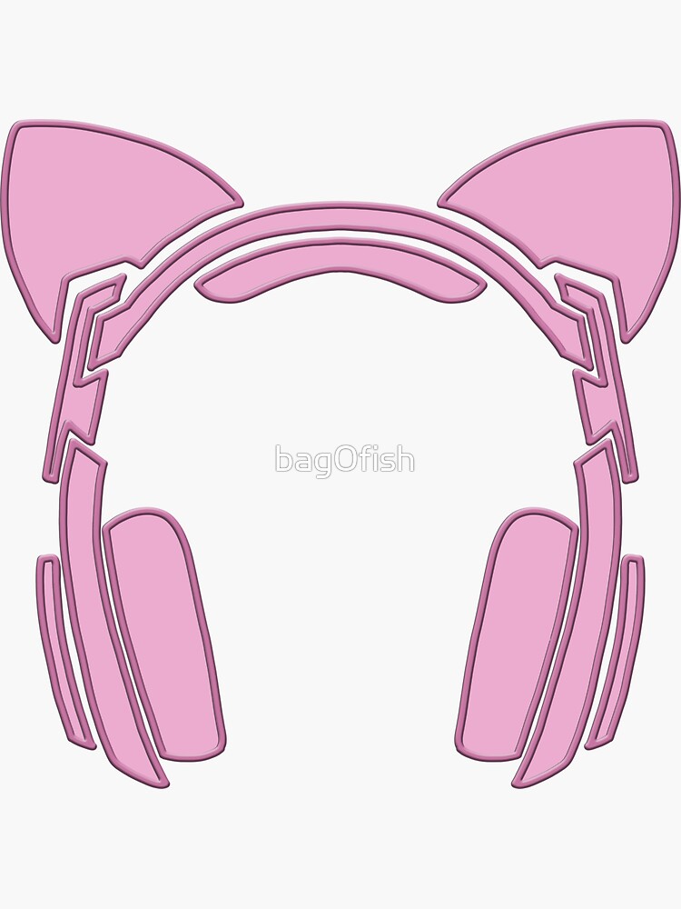 Pink kitty gaming online headset