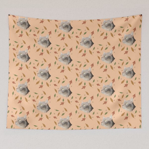Item preview, Fall Leaves Cat designed and sold by buzzcutart.