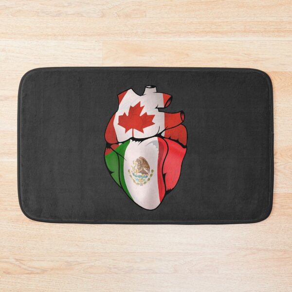 Item preview, Mexican Canadian Split Anatomical Heart With Flags - Mexico-Canada designed and sold by Roger Paredes.