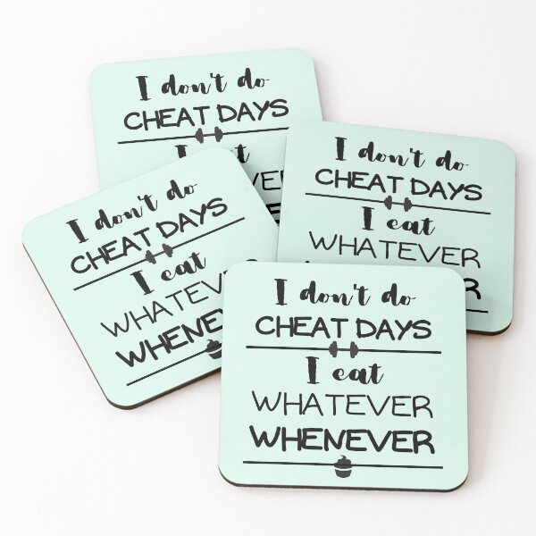 Item preview, I Don't Do Cheat Days - black text designed and sold by MixedBagMerch.