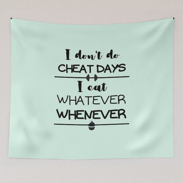 Item preview, I Don't Do Cheat Days - black text designed and sold by MixedBagMerch.