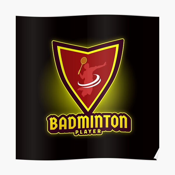 Badminton Player Poster