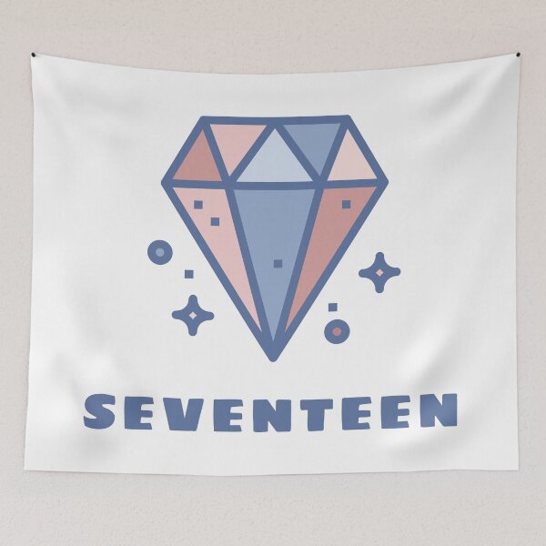 Item preview, SEVENTEEN Carat Kpop Diamond Logo Pink Blue Cool designed and sold by SugarSaint.