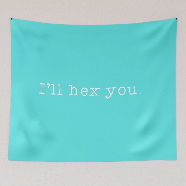 Item preview, I'll Hex You with Tropical Turquoise designed and sold by cutetype.