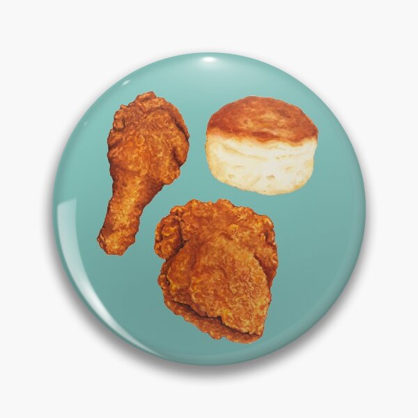 Artikelvorschau, Fried Chicken & Biscuit Pattern - Blau entworfen und verkauft von Kelly Gilleran.