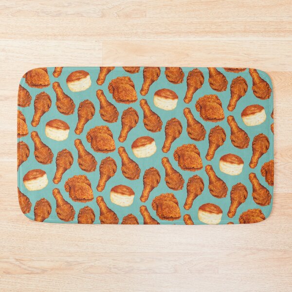 Item preview, Fried Chicken & Biscuit Pattern - Blue designed and sold by Kelly  Gilleran.