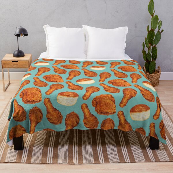 Item preview, Fried Chicken & Biscuit Pattern - Blue designed and sold by Kelly  Gilleran.