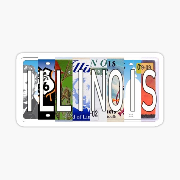 Aperçu de l'œuvre Plaques d'immatriculation de l'Illinois créée et vendue par stermitkermit.