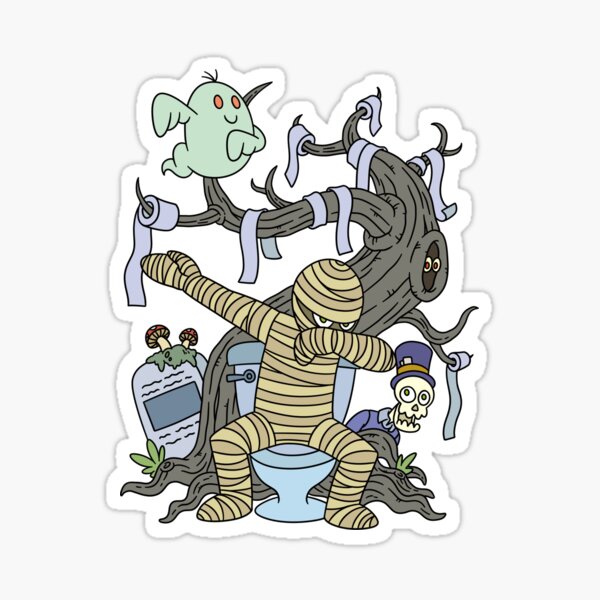 Mummy Dab Halloween Gift Sticker