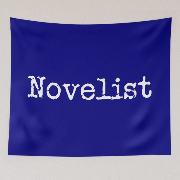 Item preview, Novelist in White on Navy designed and sold by TeaRoseWriter.