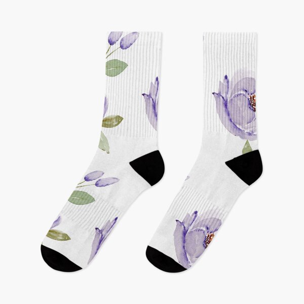 Item preview, lavender purple loose watercolor flower and buds designed and sold by littrellart.