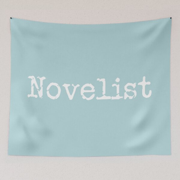 Item preview, Novelist in White on Sea Green designed and sold by TeaRoseWriter.