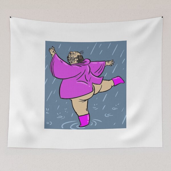 Item preview, Graffiti Street art ,man dancing in rain,sticker,laptop sticker, designed and sold by MyStreetArts.