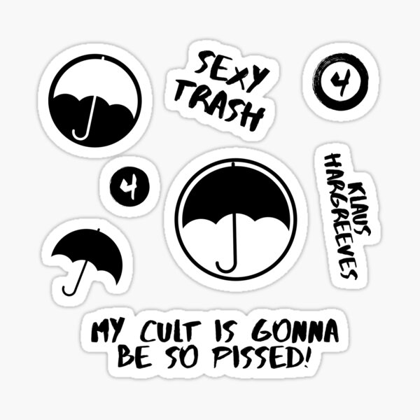 Umbrella Academy Klaus Hargreeves Number 4 Sticker Pack Sticker For Sale By Hashntoast Redbubble 