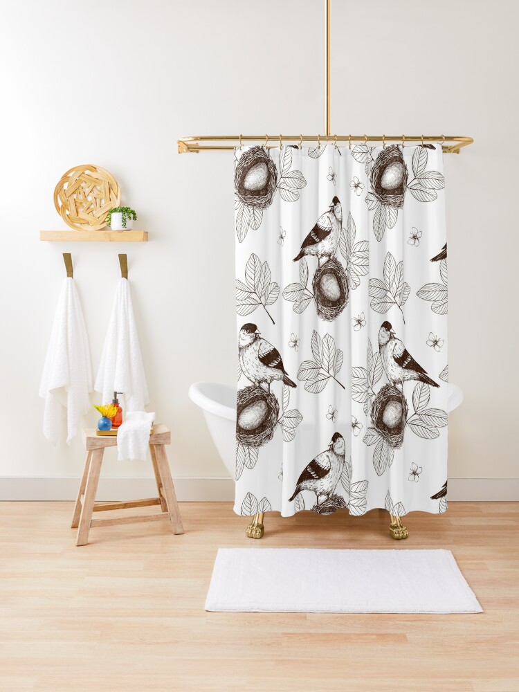 songbird shower curtain