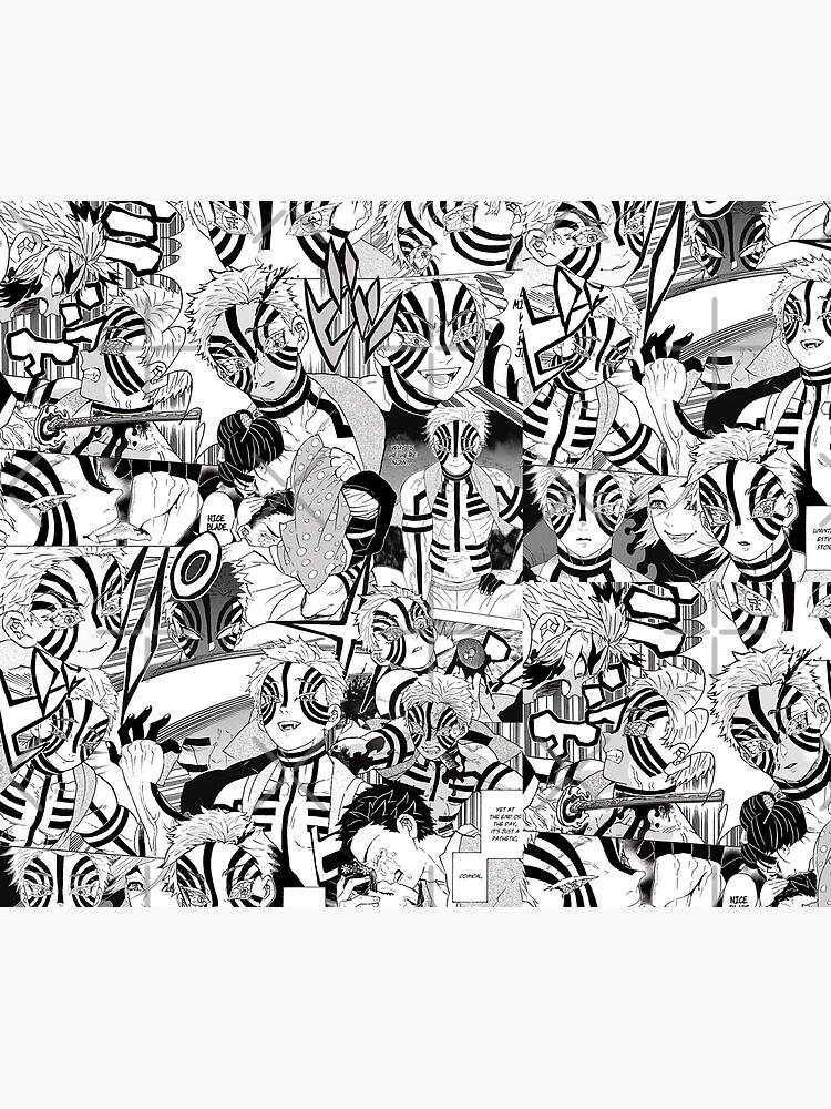 Akaza Demon Slayer KNY Collage by bakuh0e