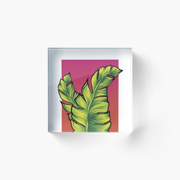 Aperçu de l'œuvre Dégradé de feuilles vertes tropicales créée et vendue par Radical Chill.