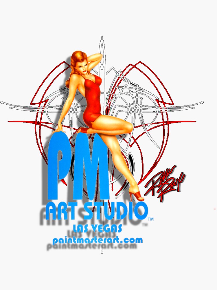 "PM ART STUDIO Las Vegas" Sticker for Sale by rikkirocx Redbubble
