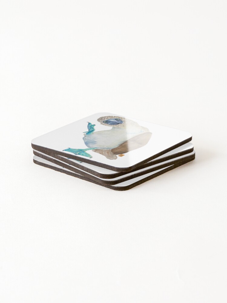 Thumbnail 4 of 5, Coasters (Set of 4), Blue-footed Booby Dance designed and sold by JavaLisa.