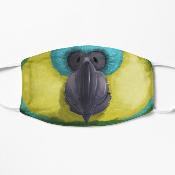 Blue-Fronted Amazon Parrot Face Mask Flat Mask