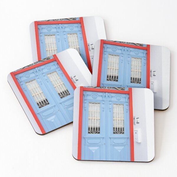 Item preview, building entrance with blue door designed and sold by Brian Scantlebury.