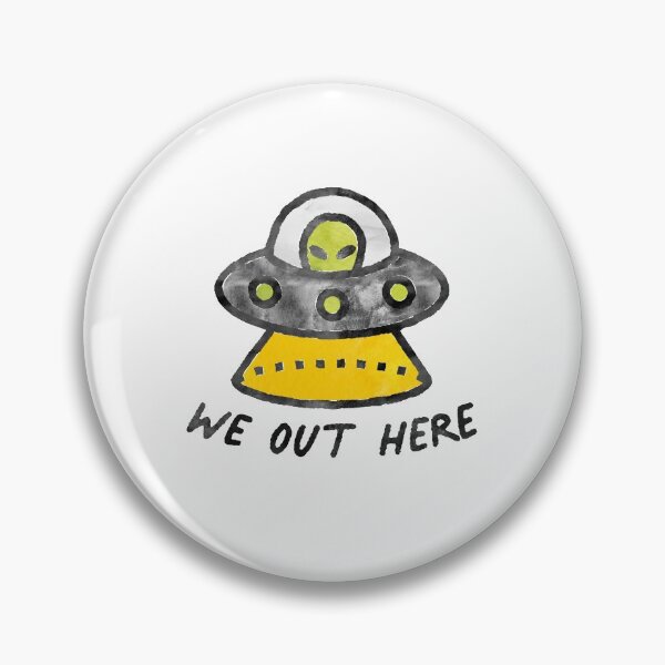Item preview, We Out Here Aliens UFO Watercolor designed and sold by sharedipmemes.