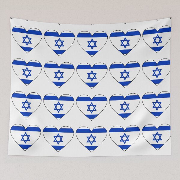 Item preview, Israel Flag. Israeli Flag. Love Israel Heart Flag. Gifts For Israelis. designed and sold by GraceTee.