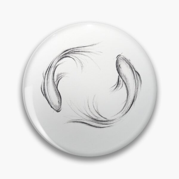 Item preview, Seijaku - Tranquil Koi charcoal drawing designed and sold by Rebecca Rees.