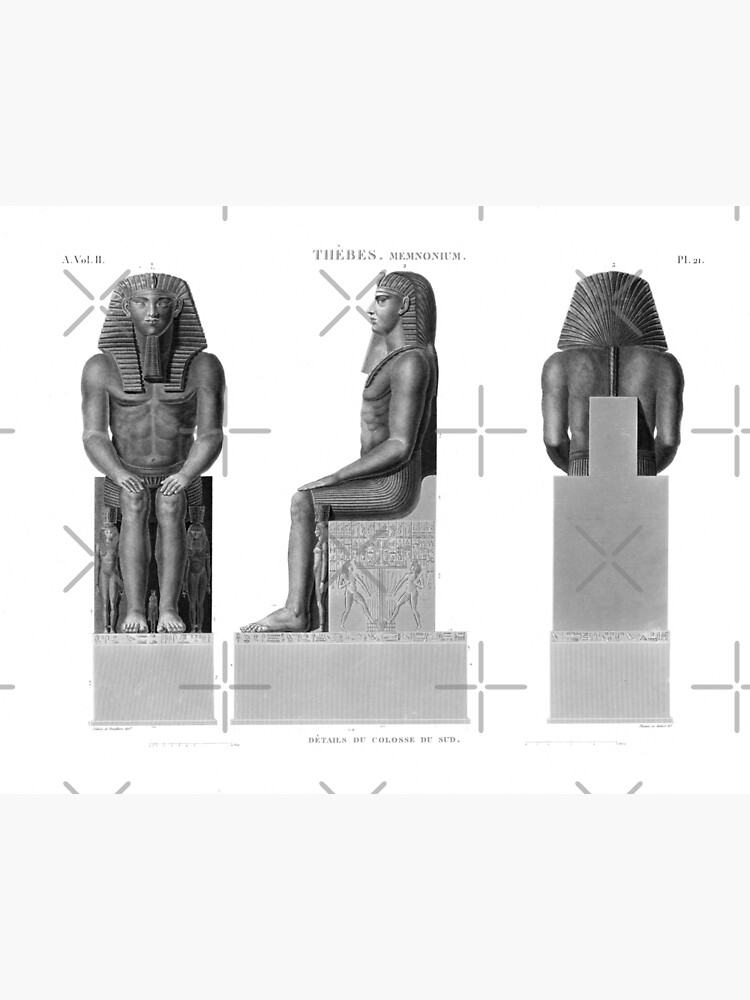 "1821 Vintage Drawing of Egyptian Statue" Poster for Sale by ginnek