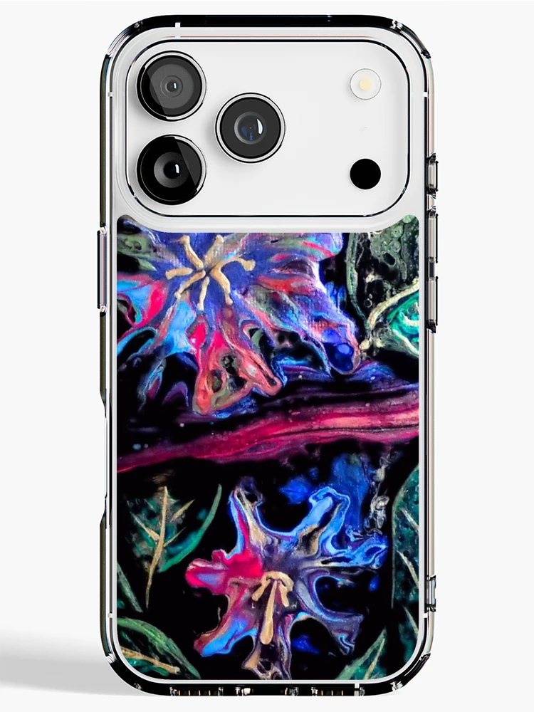 Thumbnail 1 of 5, iPhone Case, Flowers In Flow designed and sold by Rina Arling.