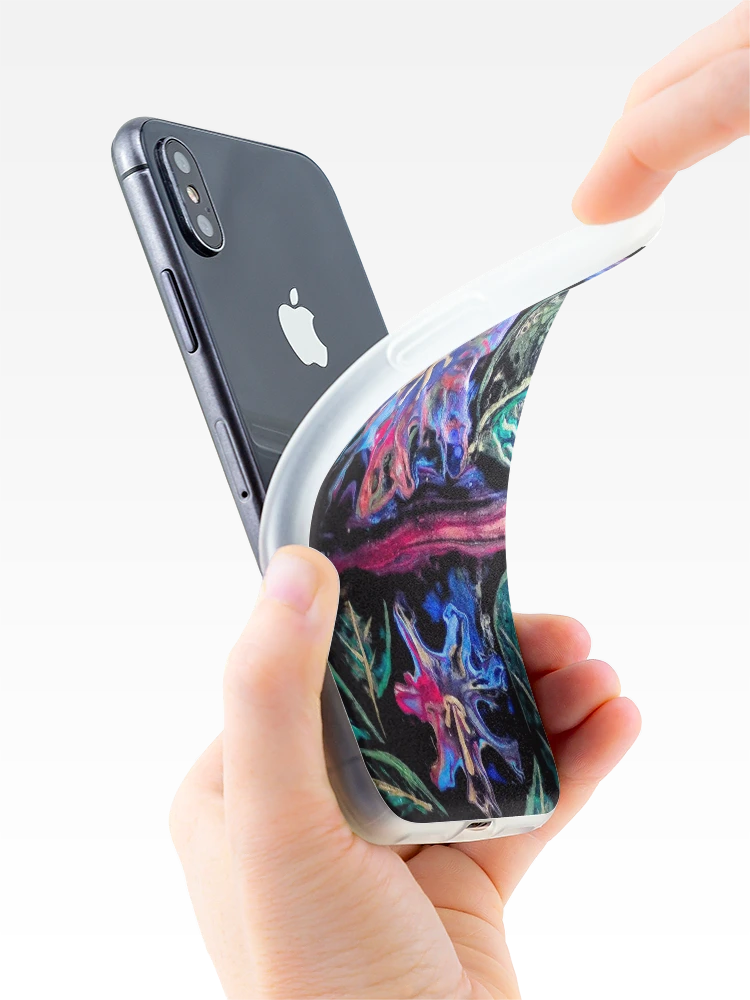 Thumbnail 4 of 5, iPhone Case, Flowers In Flow designed and sold by Rina Arling.