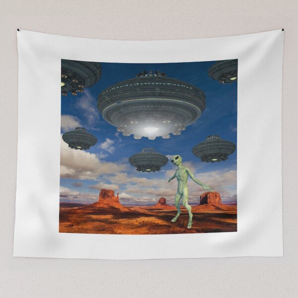 Item preview, Alien Directing Fleet of Alien Spaceships - UFO designed and sold by mydesignsbylar.