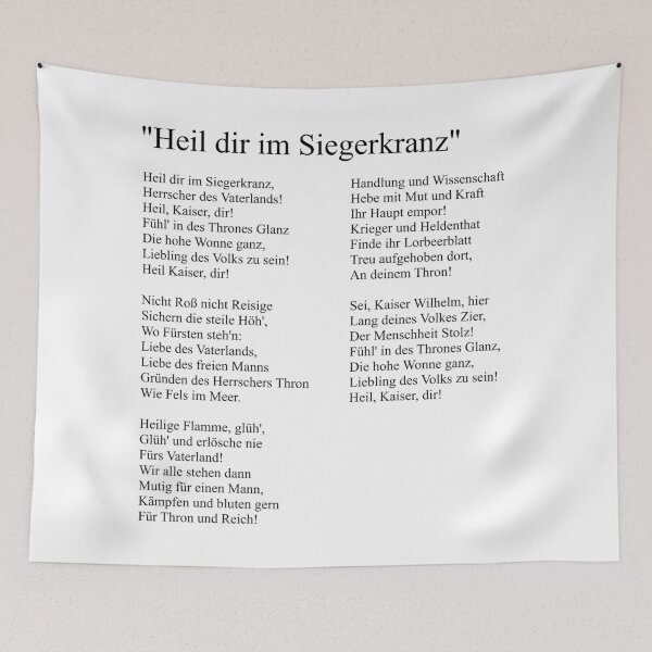 Item preview, Heil dir im Siegerkranz designed and sold by lynx-designs.