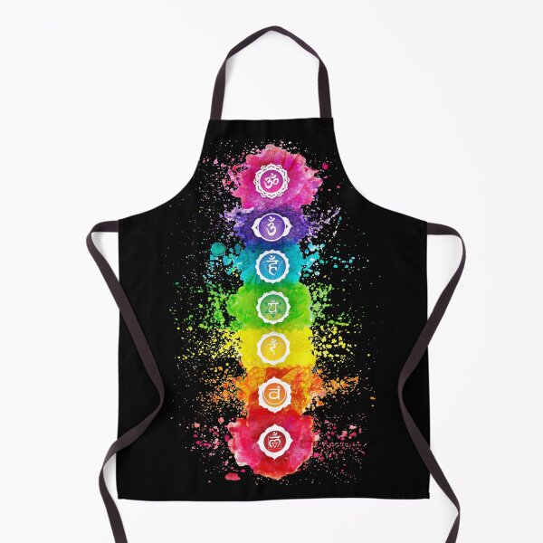 Item preview, 7 Chakras Watercolor With Symbols - VBBG designed and sold by chakraplaza.