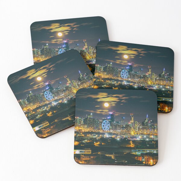 Item preview, Night Scene of Melbourne City in the Distance designed and sold by ea-photos.