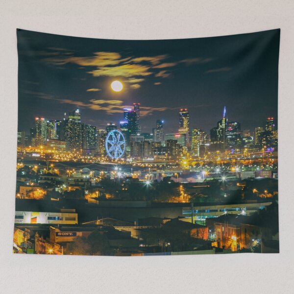 Item preview, Night Scene of Melbourne City in the Distance designed and sold by ea-photos.