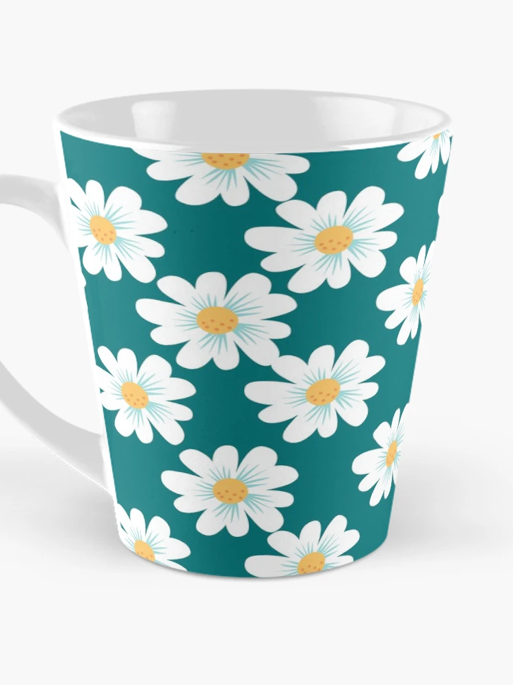 Thumbnail 3 of 4, Coffee Mug, White Floral Pattern designed and sold by DesignCodeStore.